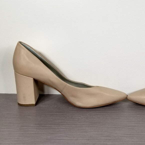 1.State Saffy Pointed Toe Pump, Nude Leather, Womens Size 9 M / 40 - Picture 6 of 13